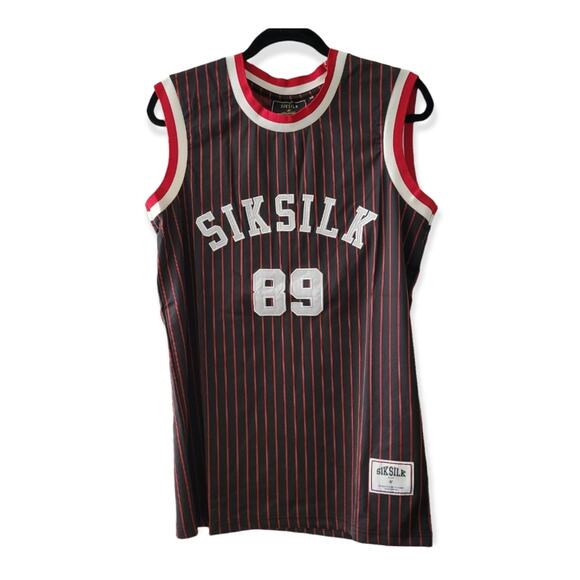 SikSilk Retro Classic Basketball Vest tank Size XS - Picture 4 of 14